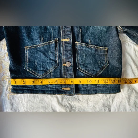 VGU ”Wednesday” Girls Sz-M Jean Jacket🐆Leopard Accent Print-Color, Sleeve, Cuffs - Picture 9 of 16